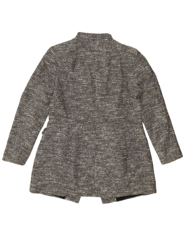 Zara Dame Overfrakke UK 18 XL Grå Flecked Bomuld