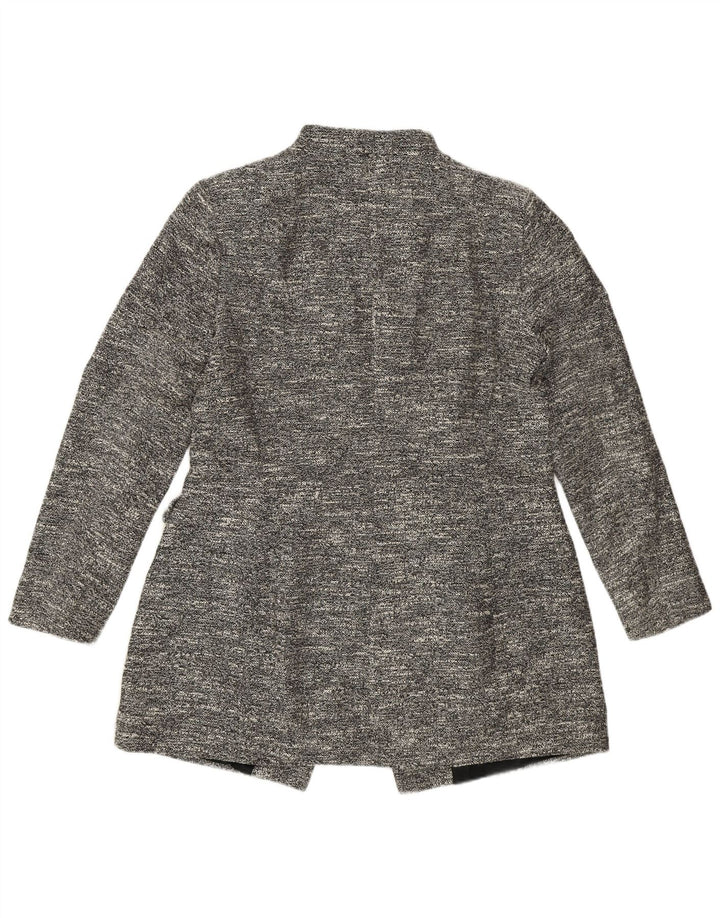 Zara Dame Overfrakke UK 18 XL Grå Flecked Bomuld