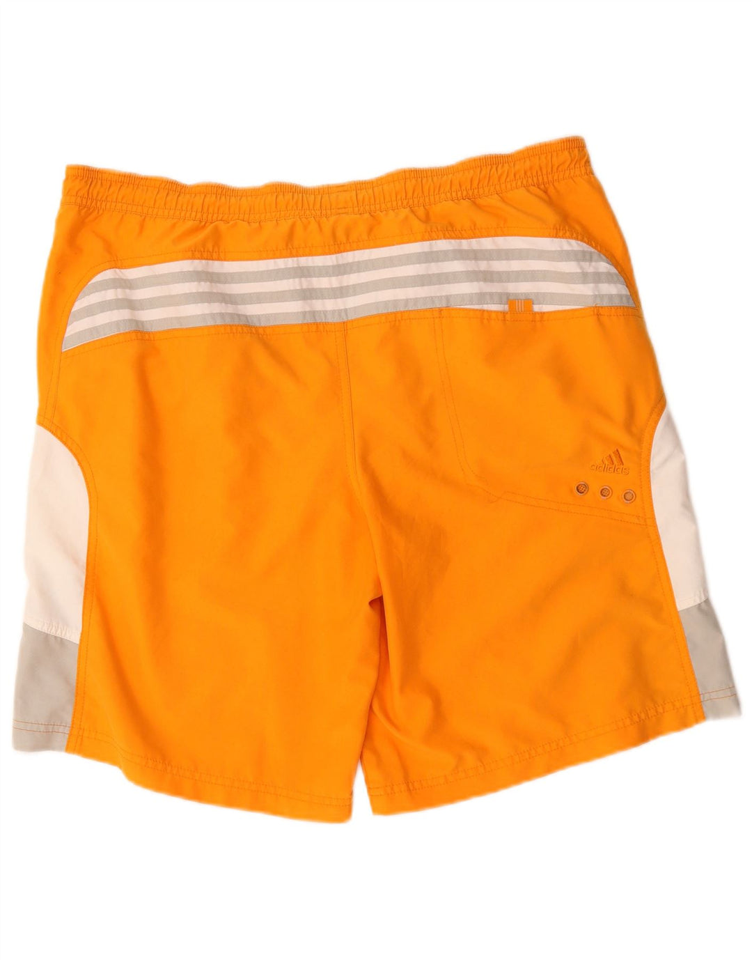 ADIDAS Grafiske svømmeshorts til mænd, store orange farveblok polyester