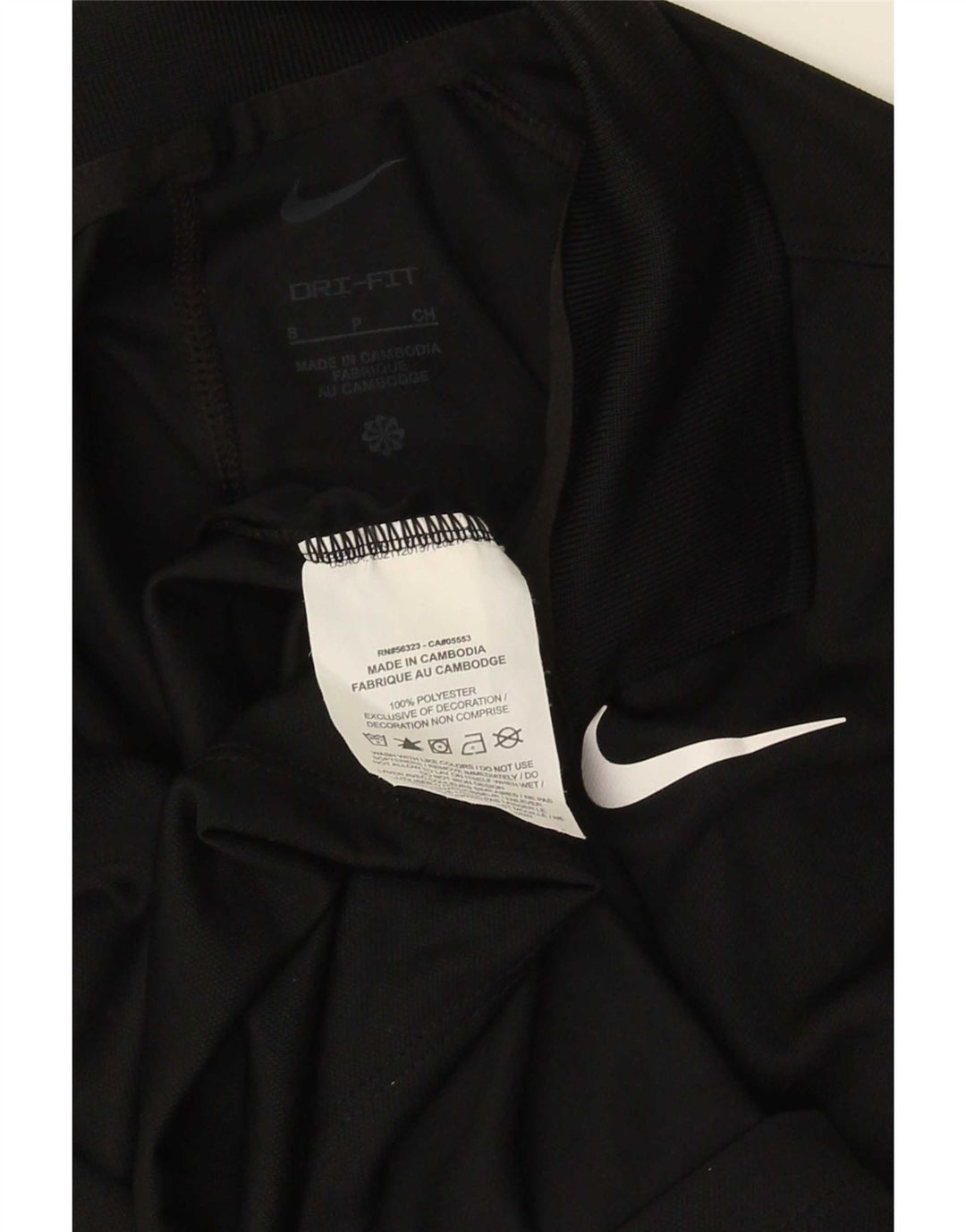 Nike Dri Fit poloshirt til mænd, lille sort polyester