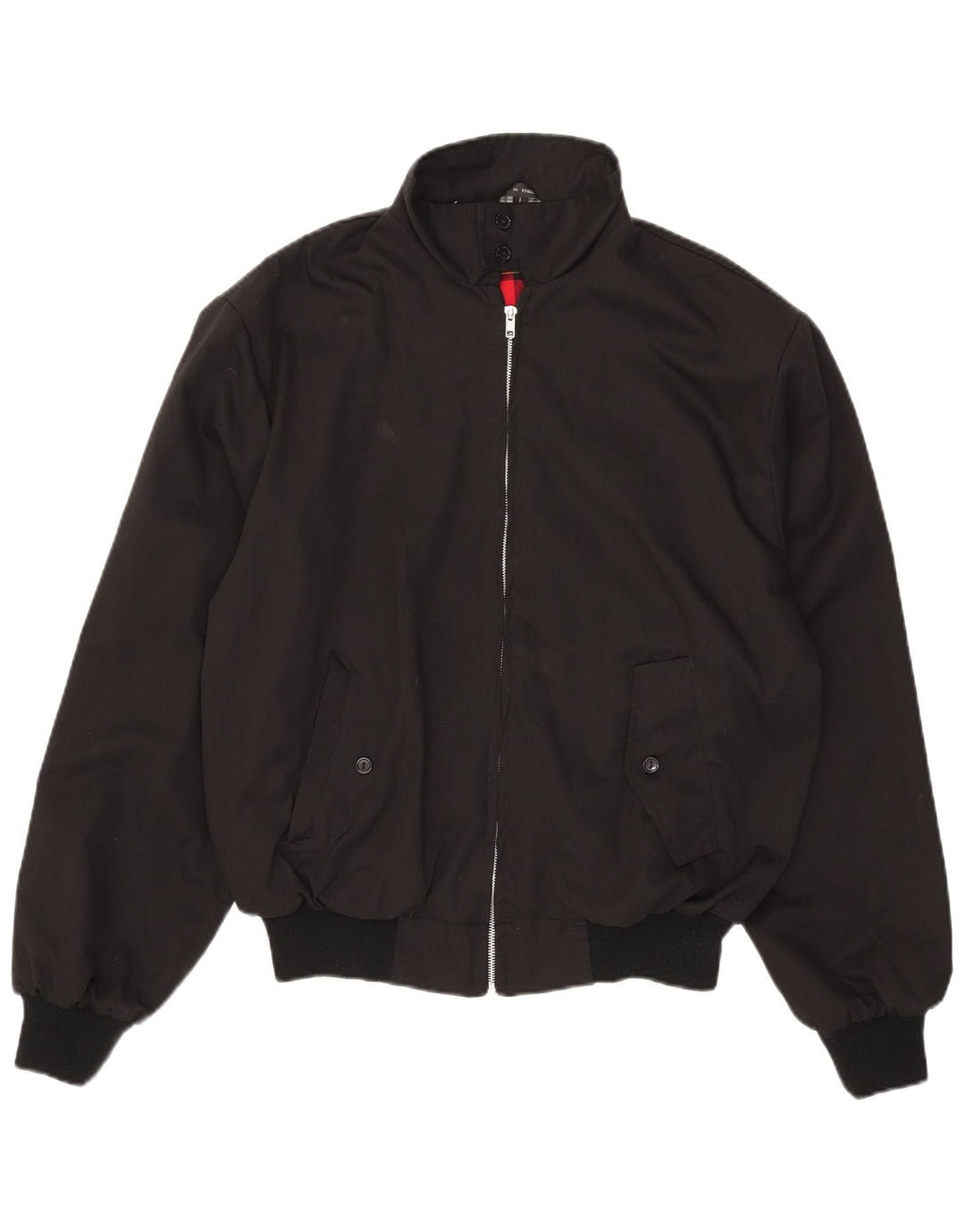 Vintage Bomber Jacket UK 40 Stor sort polyester