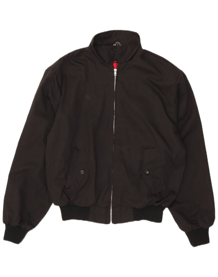 Vintage Bomber Jacket UK 40 Stor sort polyester