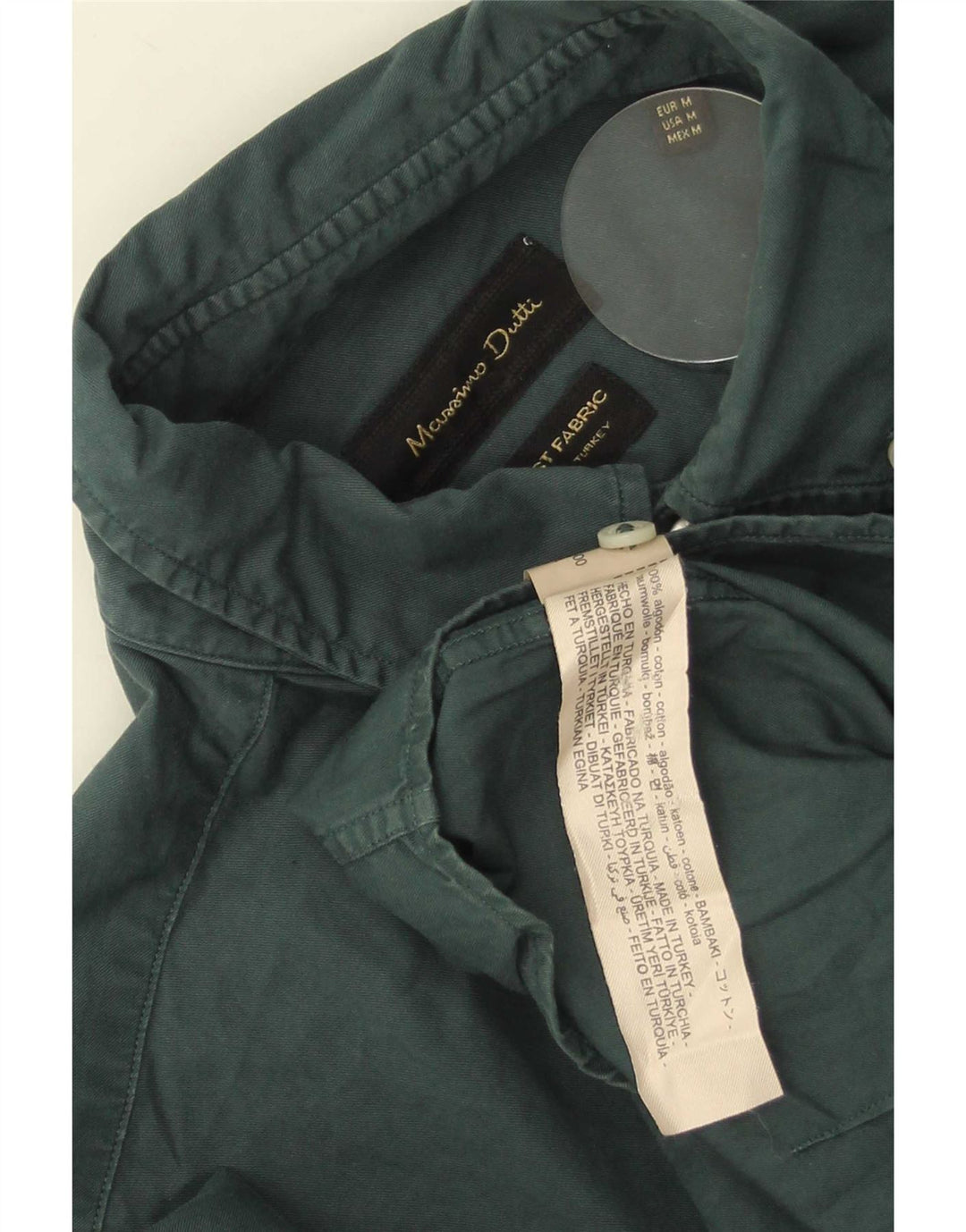 Massimo Dutti Herreskjorte Medium Grøn Bomuld