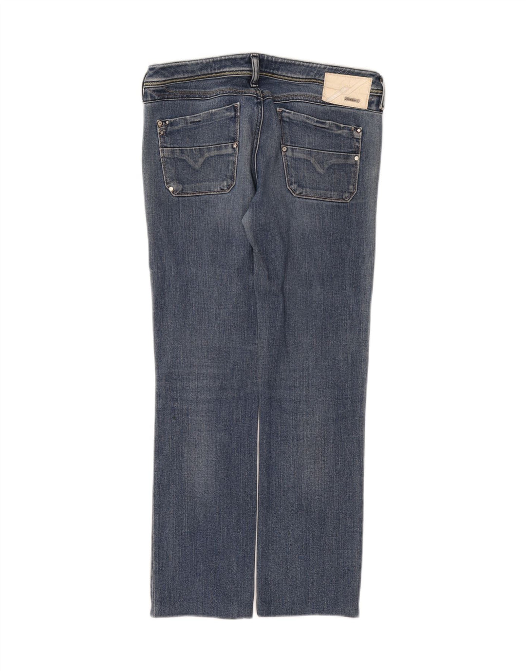 Diesel Dame Lowky Straight Jeans W32 L28 Blå Bomuld