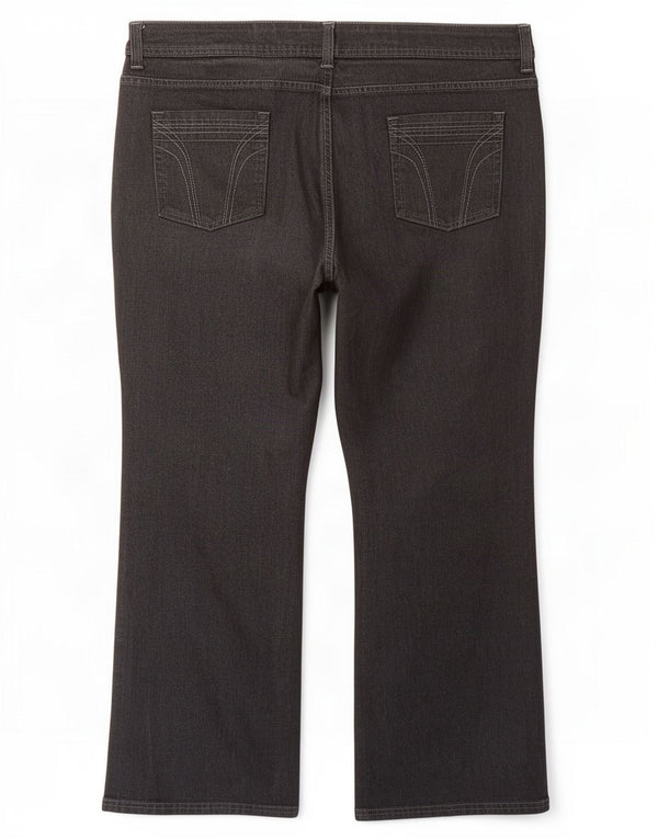 Marks & Spencer Dame Bootcut Jeans UK 22 3XL W42 L30 Grå Bomuld