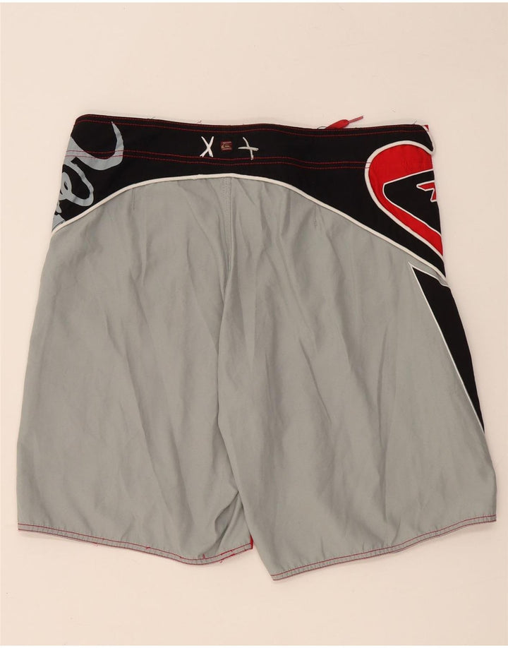 QUIKSILVER Grafiske svømmeshorts til mænd, store røde Colourblock Polyester