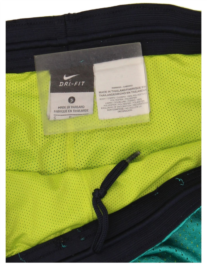 Nike sportsshorts til kvinder UK 10 Small Green Colourblock Polyester