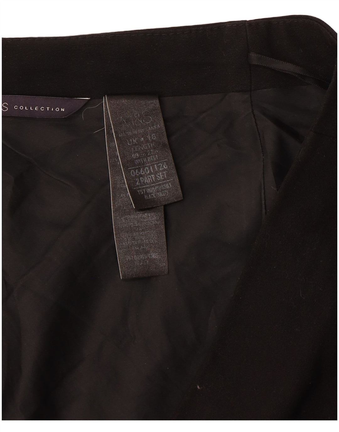Marks & Spencer Pencil Nederdel til kvinder UK 16 Large W34 Black Polyester