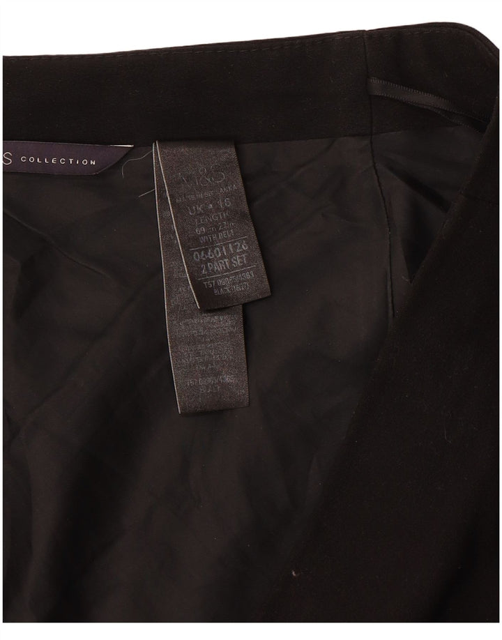 Marks & Spencer Pencil Nederdel til kvinder UK 16 Large W34 Black Polyester