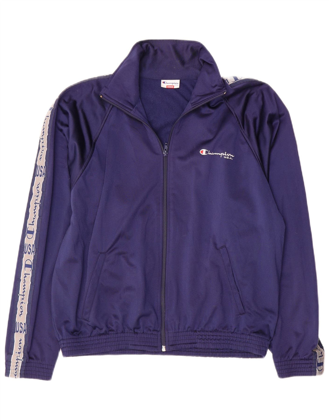 Champion Herre grafisk træningsdragt Topjakke Medium Navy Blue Colourblock