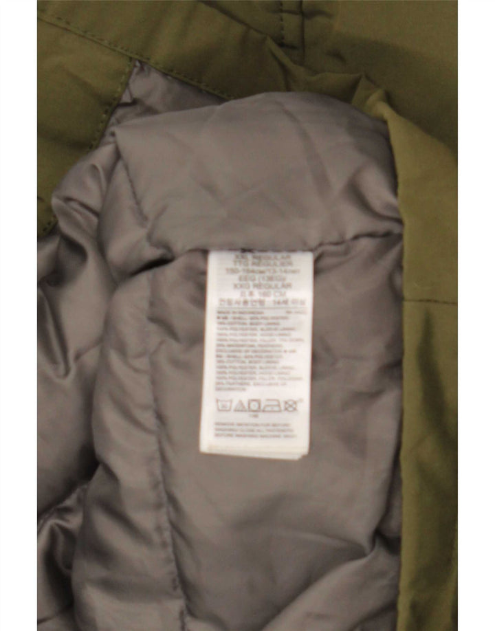 Gap Boys Hooded Parka Jacket 13-14 år Khaki Polyester
