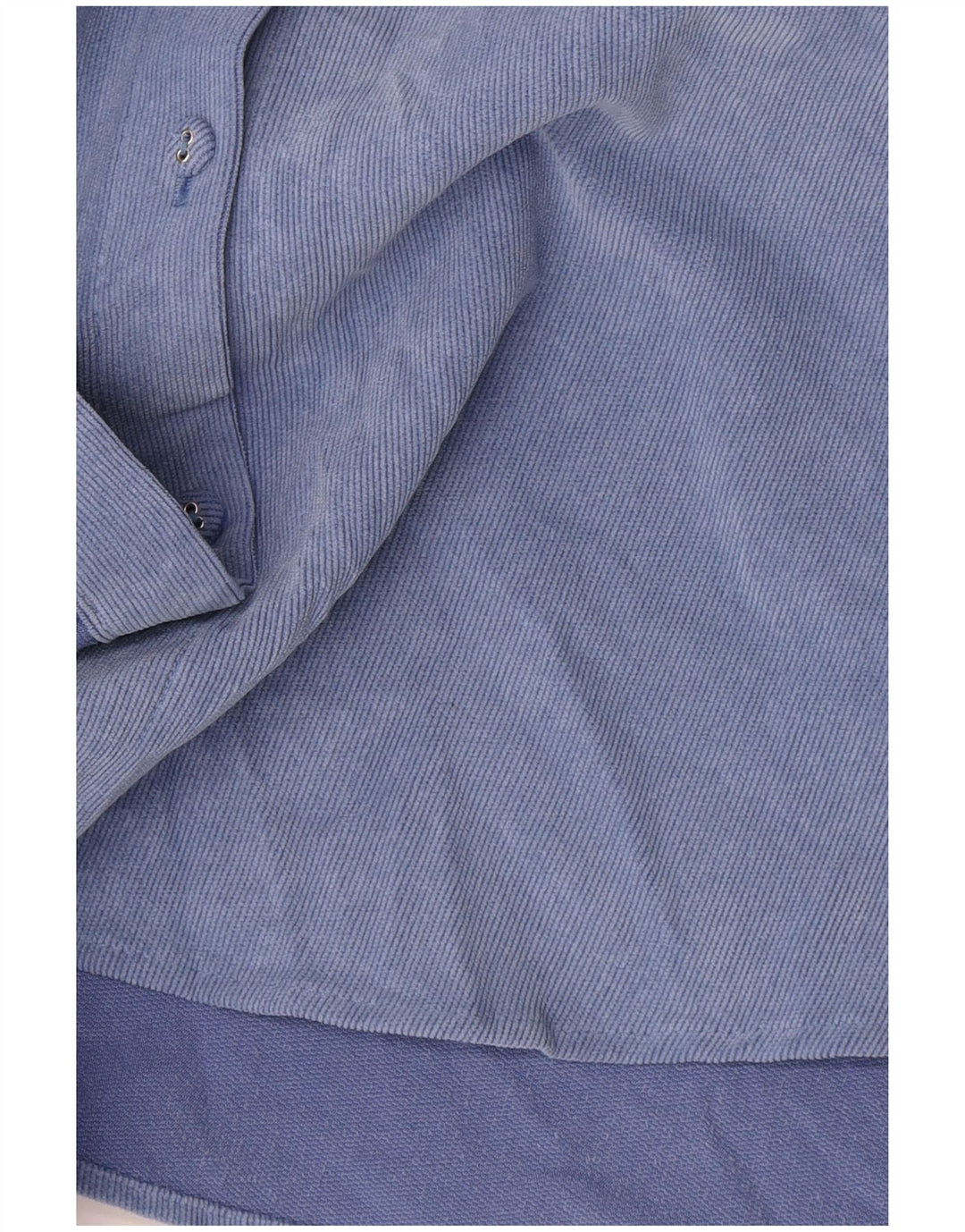 Zara Dame Oversized Corduroy Shirt UK 16 Large Blue Polyester