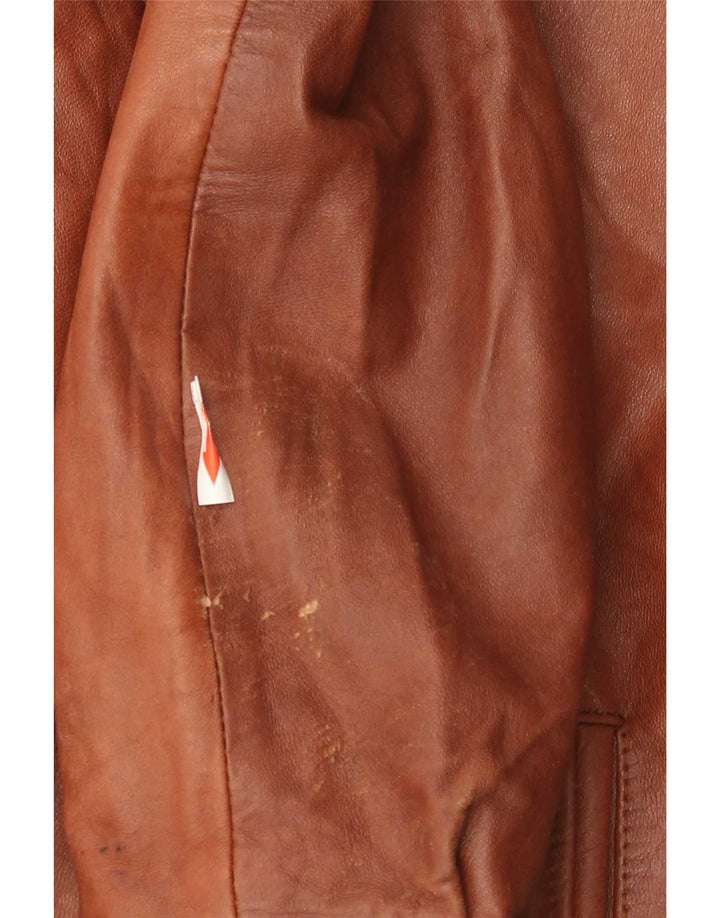 Vintage Herre Bomber Læderjakke UK 42 XL Brun