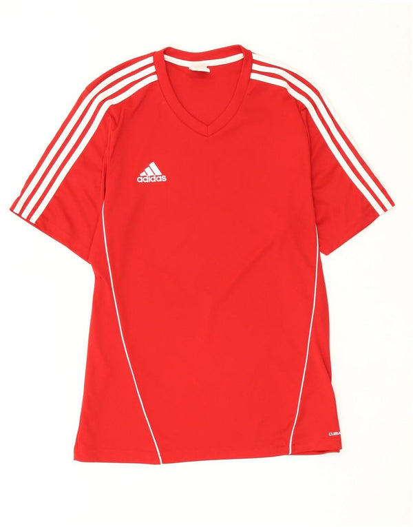 Adidas Herre Climalite T-Shirt Top Stor Rød Polyester