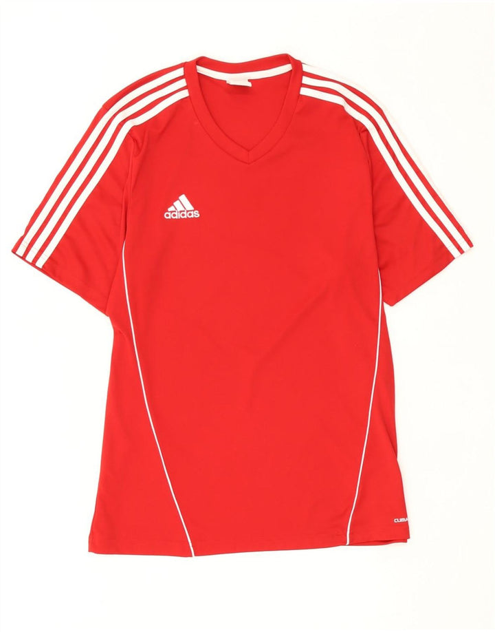 Adidas Herre Climalite T-Shirt Top Stor Rød Polyester