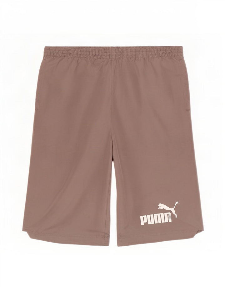Puma Herre grafiske Bermuda sportsshorts mellemgrå polyester