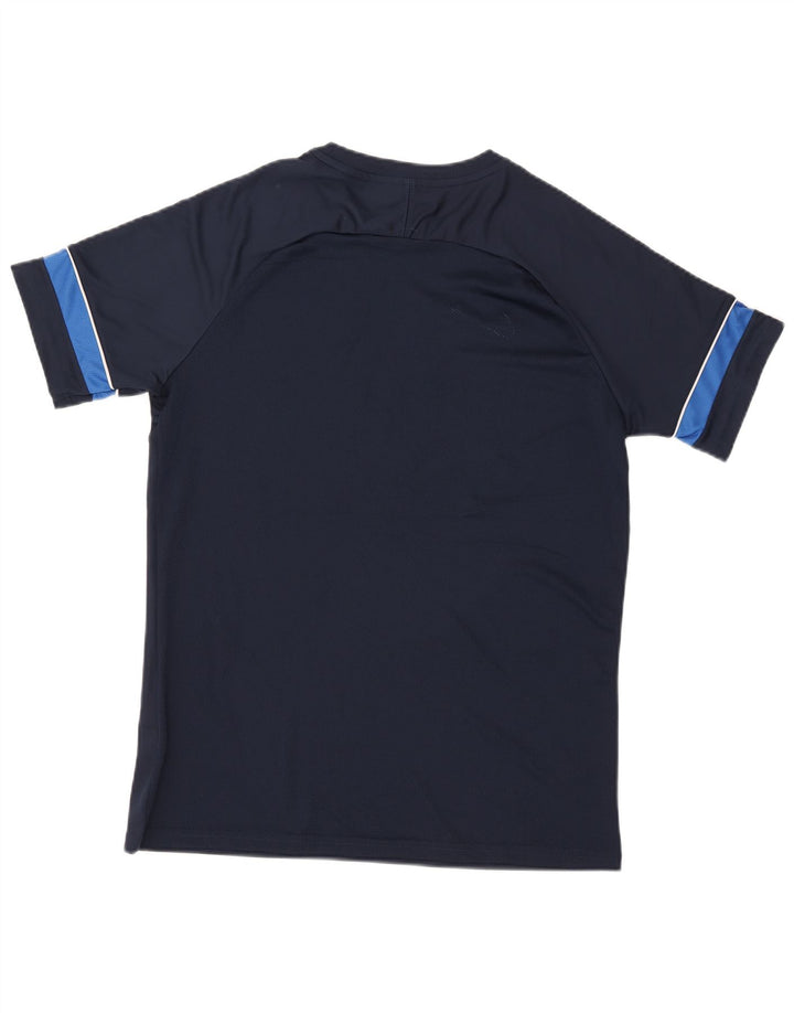 Nike Herre Dri Fit T-shirt Top Stor marineblå Colourblock Polyester