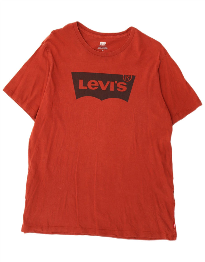 Levi's Herre grafisk T-shirt Top Stor rød bomuld