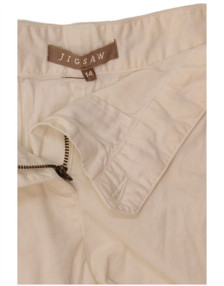 Jigsaw Womens Pegged Chino Shorts UK 14 Large W36 White
