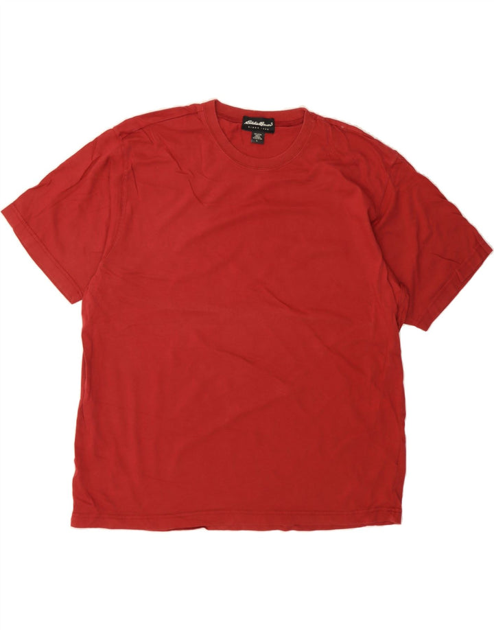 EDDIE BAUER Mens T-Shirt Top Large Red Cotton Vintage Eddie Bauer and Second-Hand Eddie Bauer from Messina Hembry 