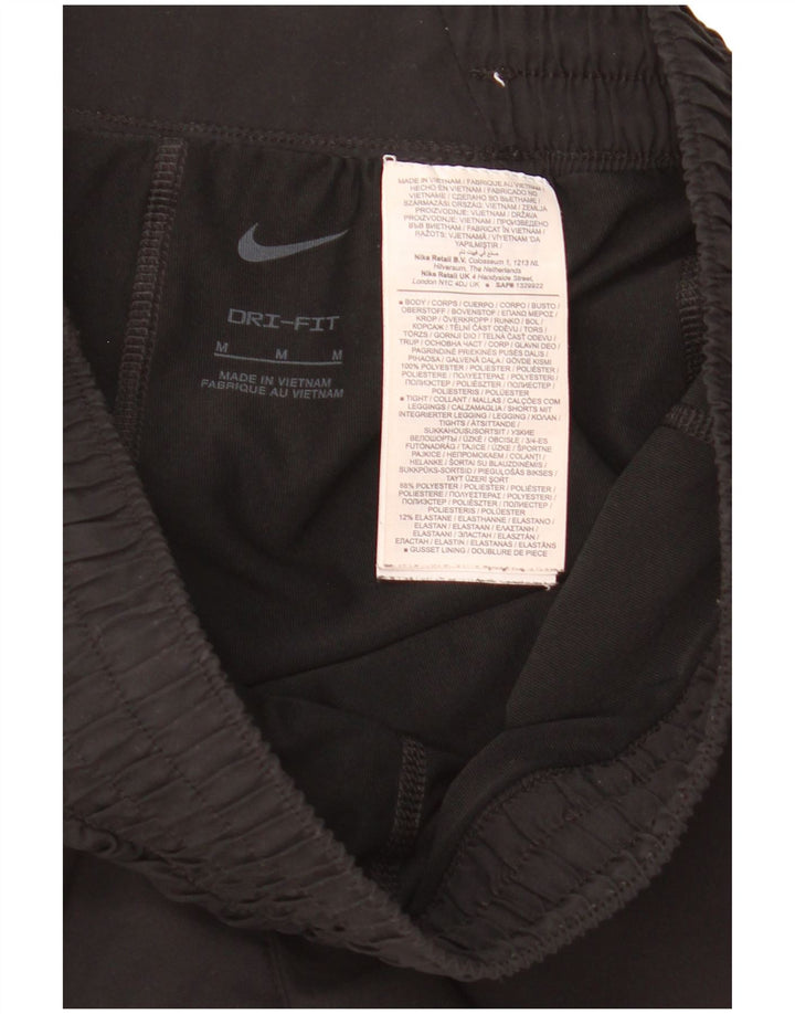 Nike Dame Dri Fit Sports Shorts UK 12 Medium Sort Polyester