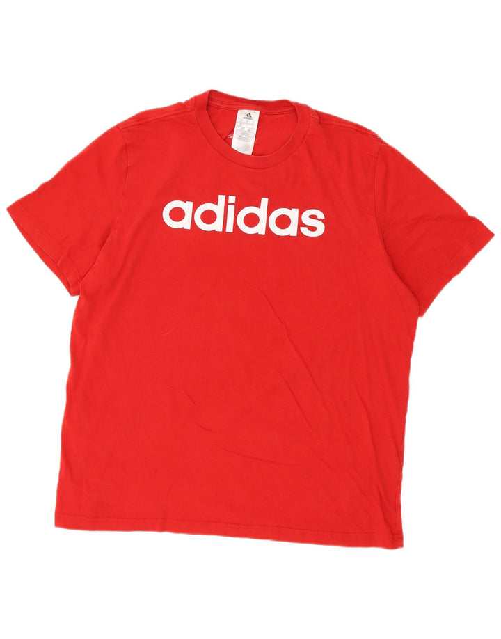 Adidas Grafisk T-shirt top til mænd, stor rød bomuld