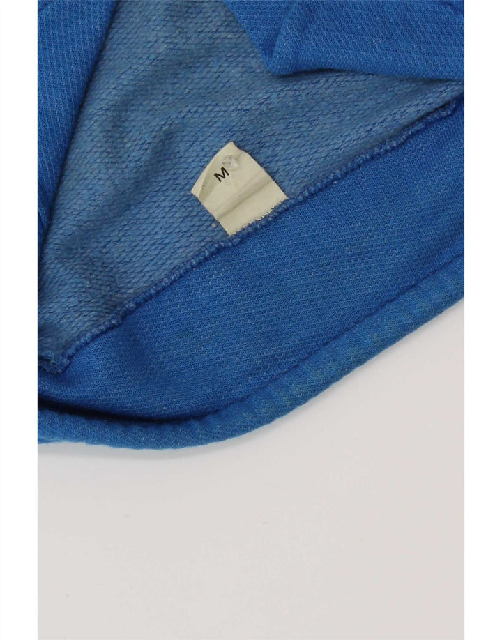 Vintage Dame Oversized Grafisk Sweatshirt Jumper UK 14 Medium Blue
