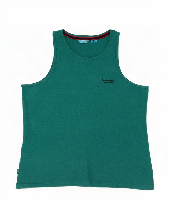 Superdry Damevest Top UK 16 Stor Grøn Bomuld