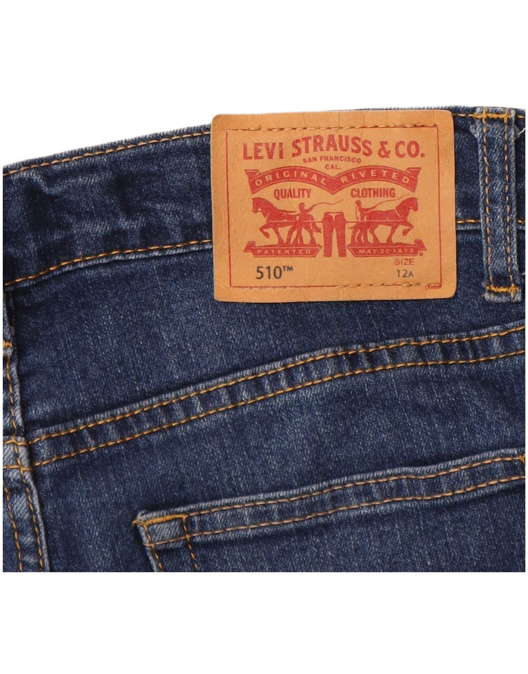 LEVI'S Boys 510 Skinny Jeans 11-12 år W24 L28 Blå
