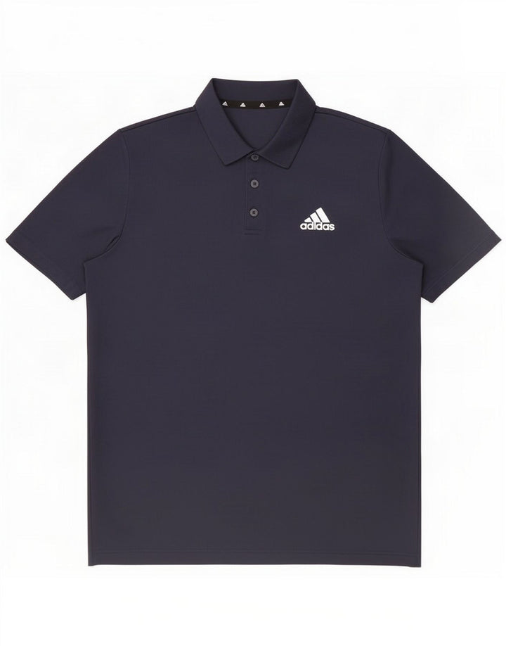 Adidas Polo Shirt til mænd Large Navy Blue Polyester