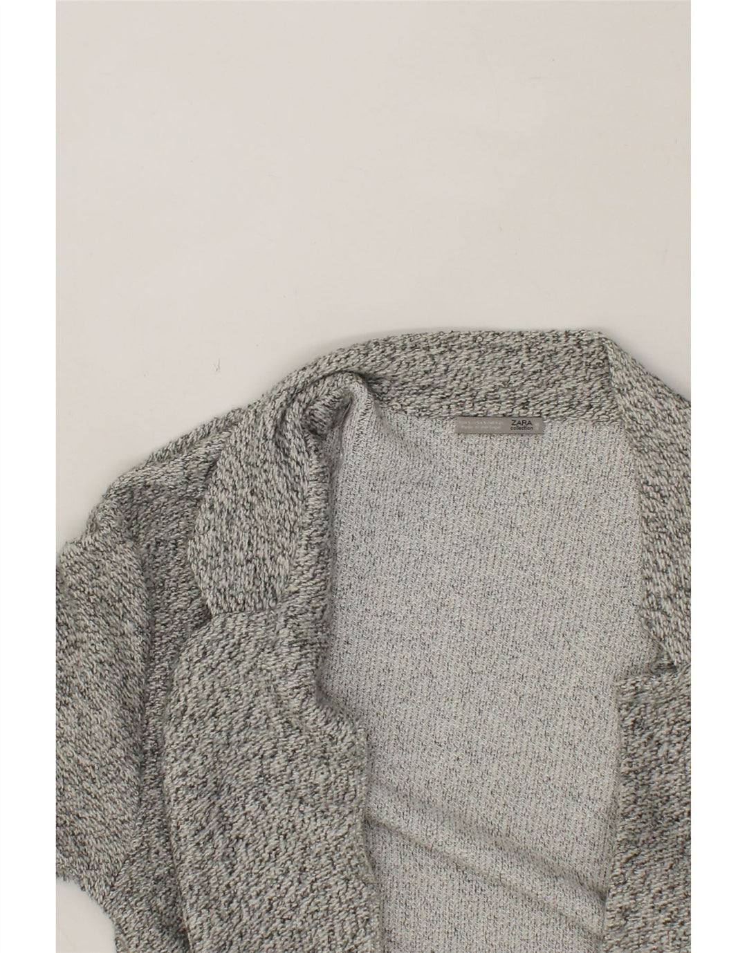 ZARA Womens Oversized Longline Cardigan Sweater UK 10 Small Grey Flecked Vintage Zara and Second-Hand Zara from Messina Hembry 
