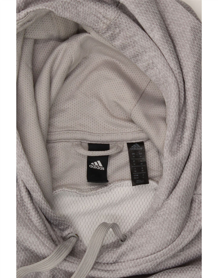 ADIDAS Mens Graphic Hoodie Jumper Medium Grey Cotton Vintage Adidas and Second-Hand Adidas from Messina Hembry 