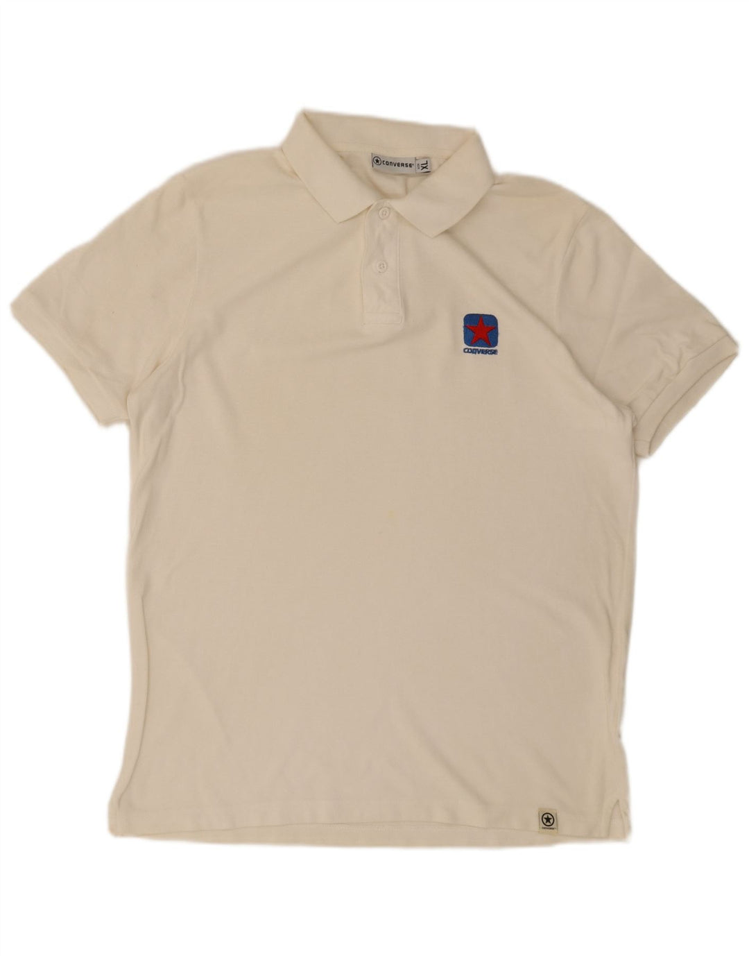 Converse herre poloshirt XL hvid bomuld