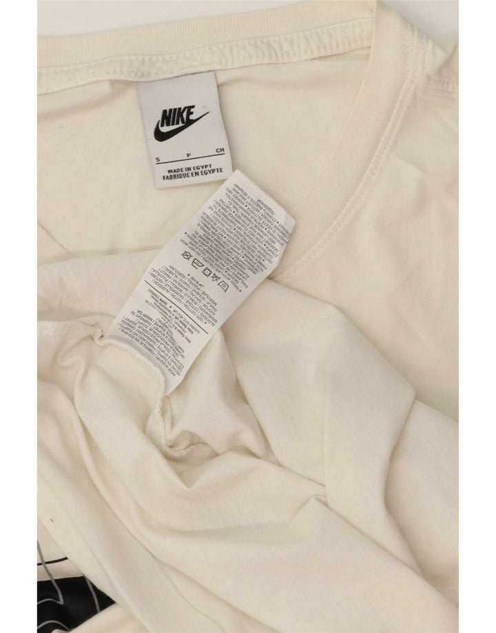 Nike grafisk T-shirt top til mænd, lille hvid bomuld