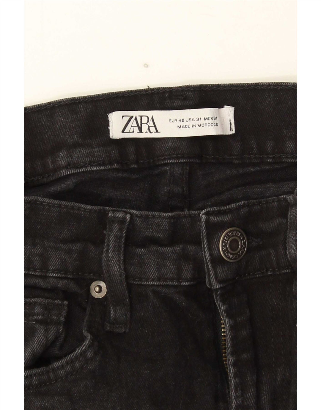 Zara Herre Skinny Jeans EU 40 Medium W31 L30 Sort