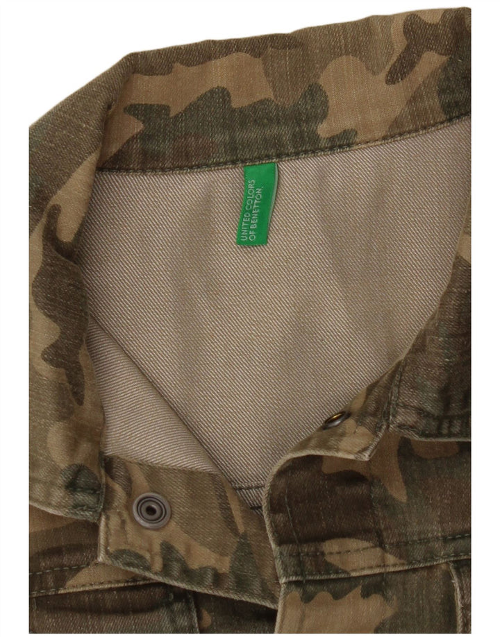 Benetton Boys denimjakke 9-10 år Khaki Camouflage