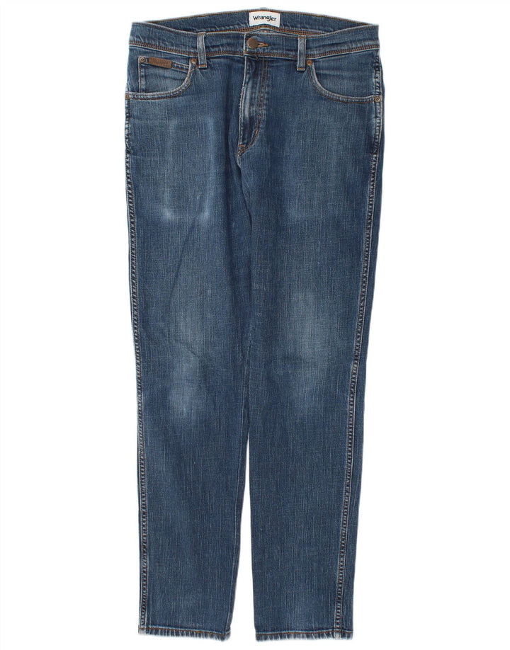 Wrangler Slim Jeans til mænd W34 L32 blå bomuld
