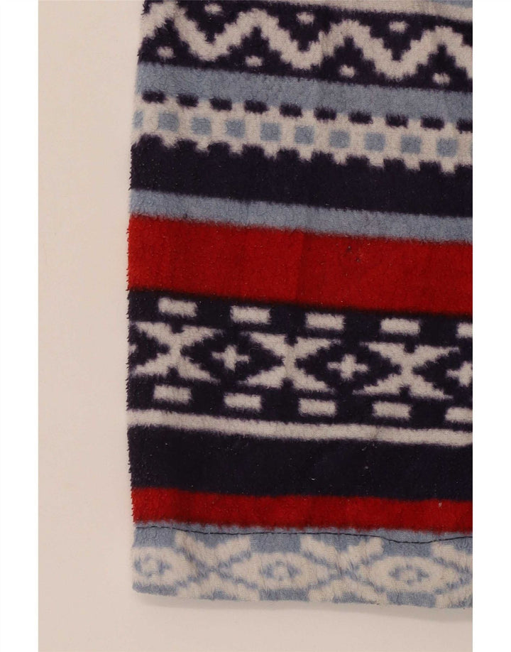 Vintage fleecejakke til mænd UK 40 Stor flerfarvet geometrisk polyester