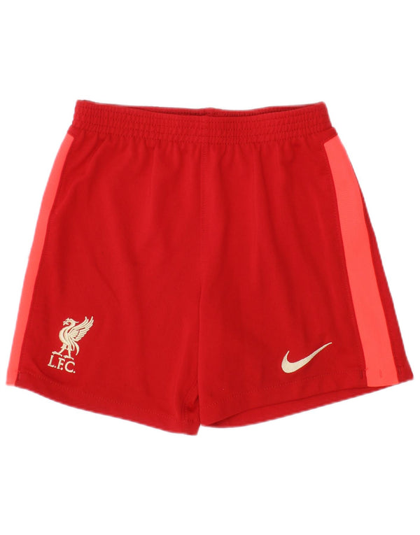 Nike Boys Liverpool Sports Shorts 4-5 år Small Red Colourblock Polyester