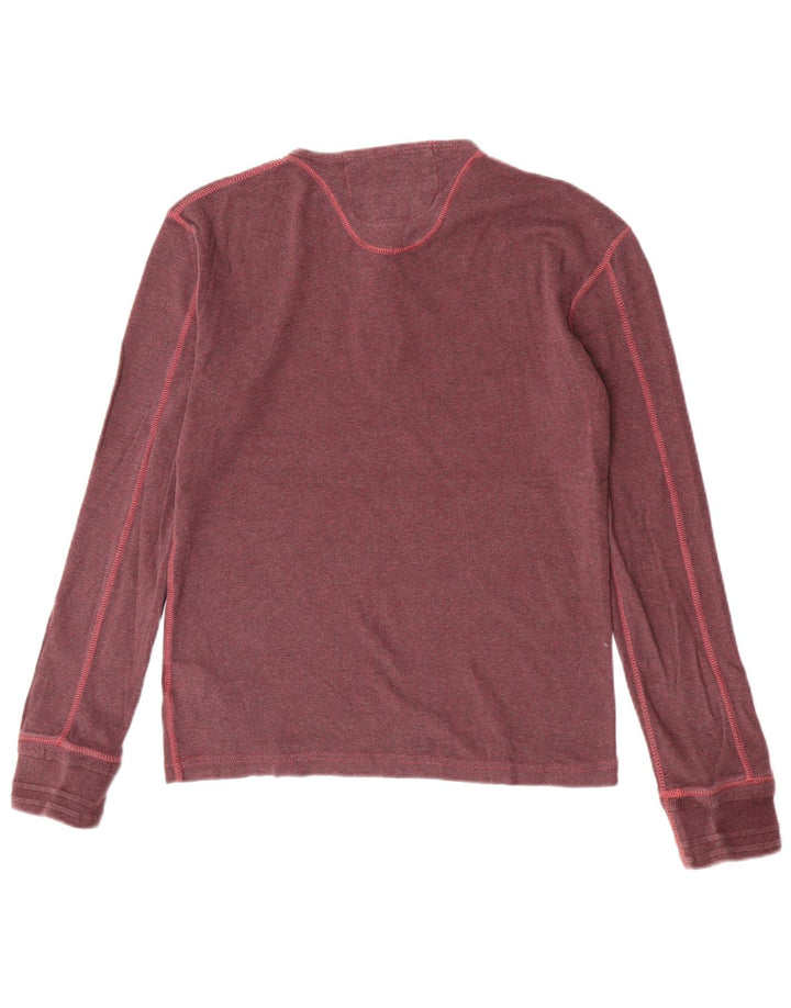 Superdry Herre Slim Fit Top Langærmet Stor Maroon Bomuld