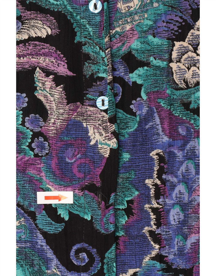 Libra Womens Shirt Bluse UK 14 Large Multicolored Paisley Viscose