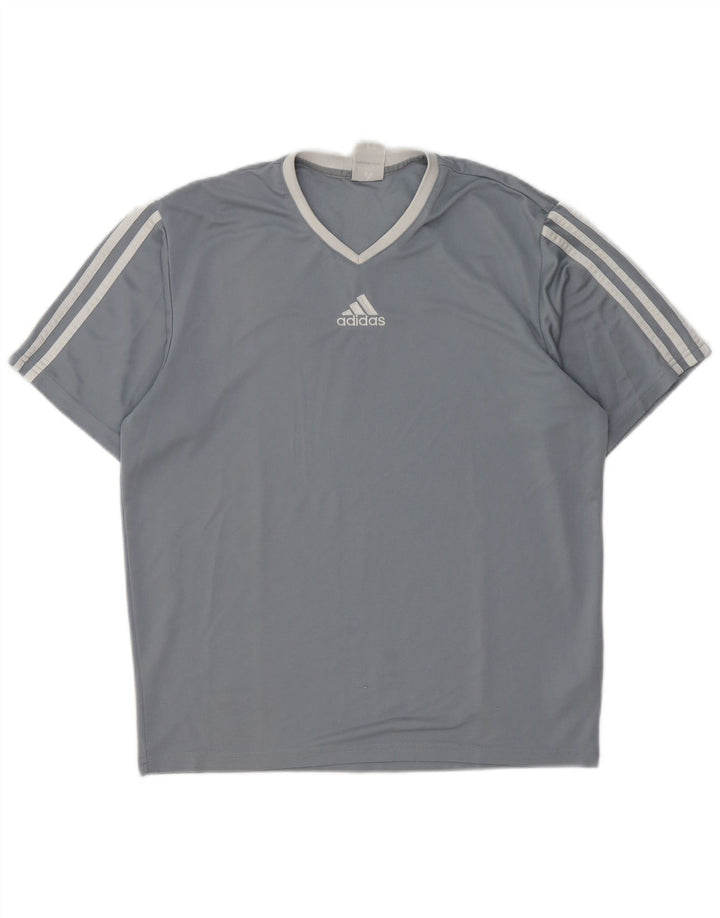 Adidas Herre Climalite T-Shirt Top Lille Grå Polyester