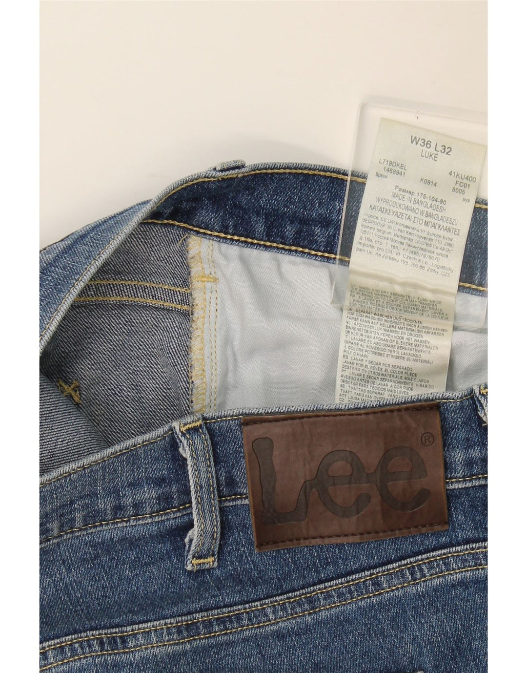 Lee Herre Luke Slim Jeans W36 L32 Blå Bomuld