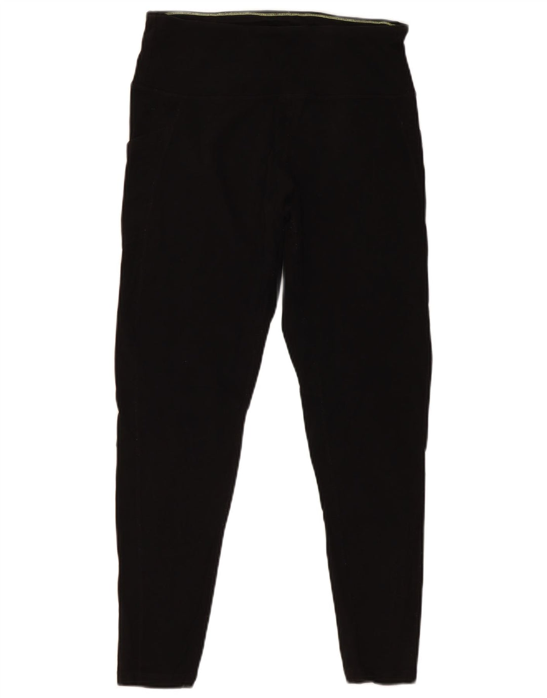 CALVIN KLEIN Kvinders Grafiske Crop Leggings UK 12 Medium Sort Bomuld