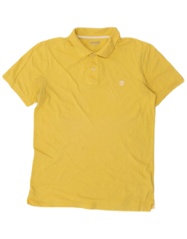 Timberland Herre Slim Fit Polo Shirt Medium Gul Bomuld
