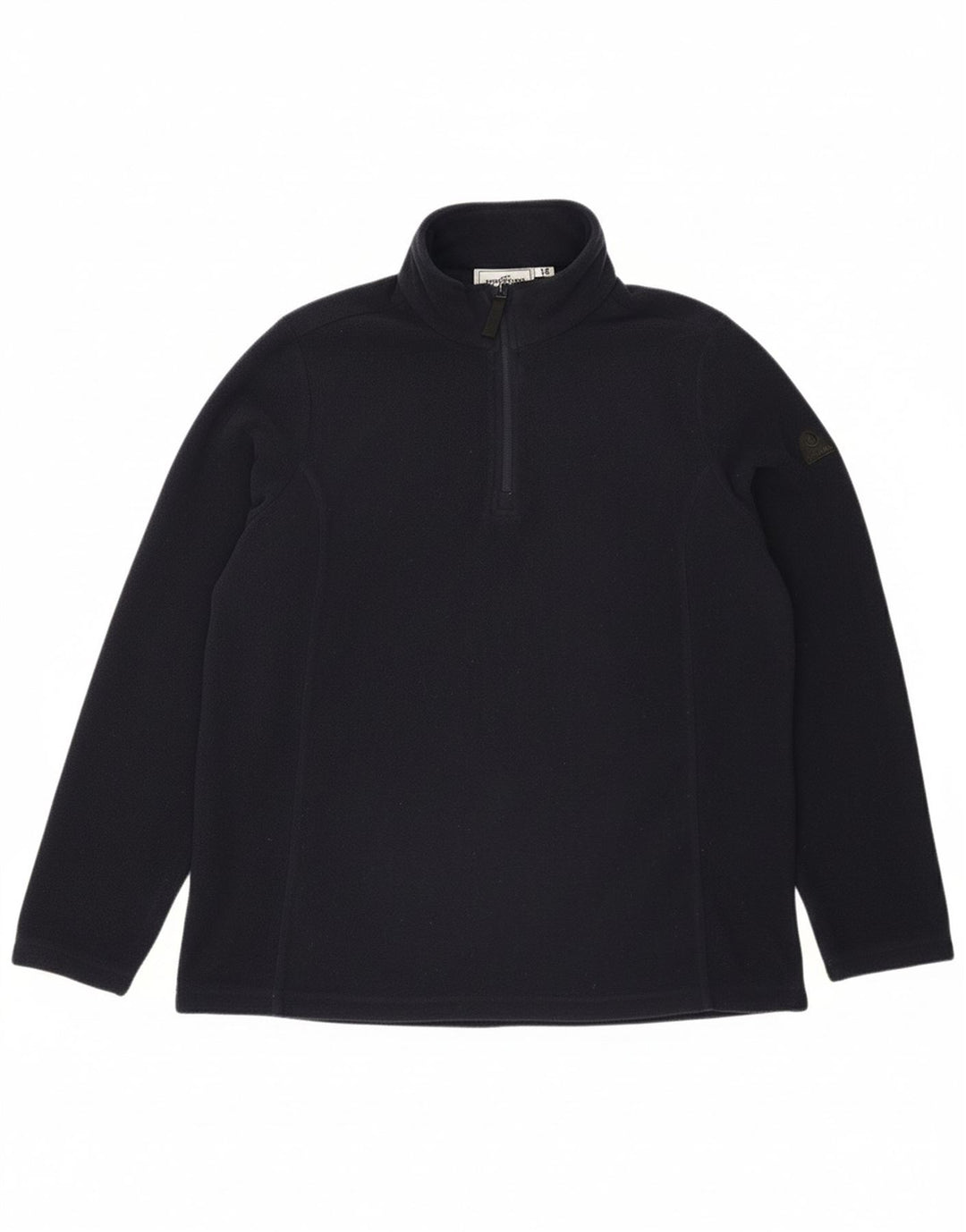 TOG 24 Womens Zip Neck Fleece Jumper UK 14 Large  Navy Blue Polyester