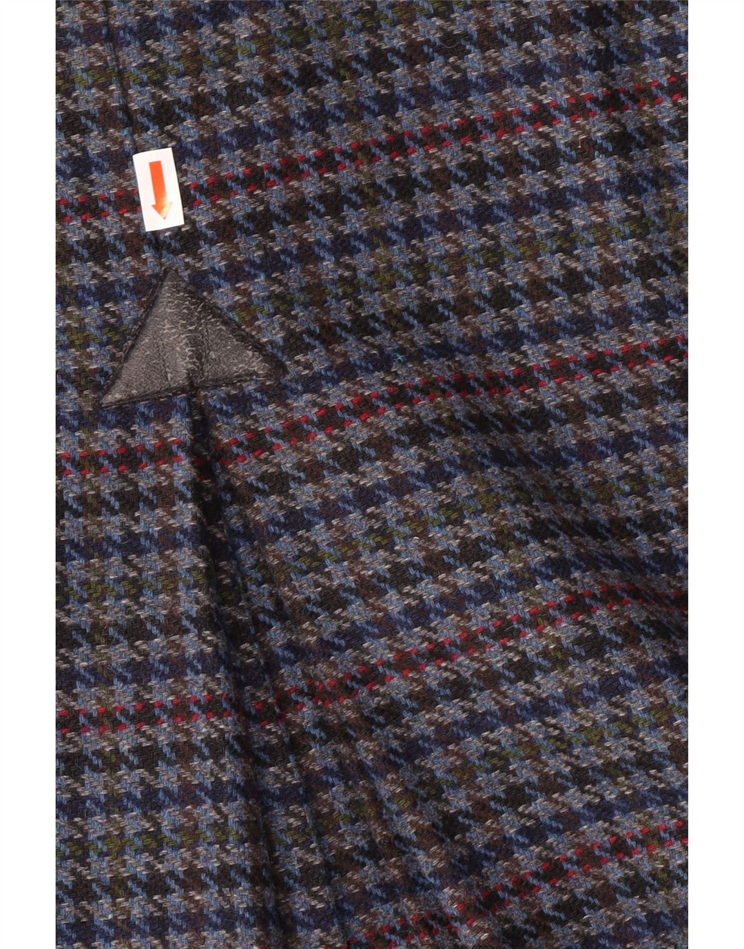 Vintage kvinders blyantnederdel UK 14 Medium W28 Blue Houndstooth