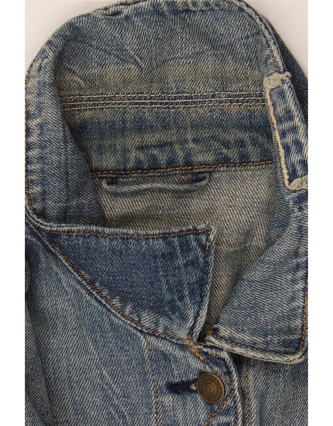 ABERCROMBIE & FITCH Oversized denimjakke til kvinder UK 14 Medium Blue Bomuld