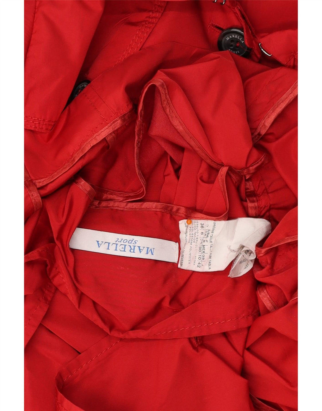 MARELLA Trench Coat til kvinder UK 10 Lille rød polyester