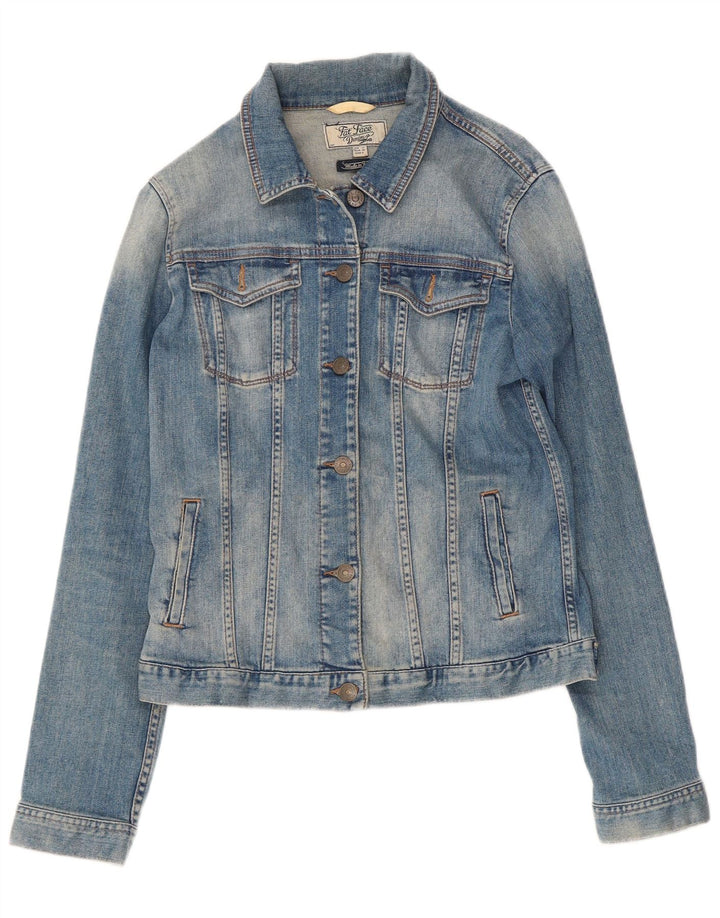 Fat Face Dame denimjakke UK 10 Small Blue Cotton